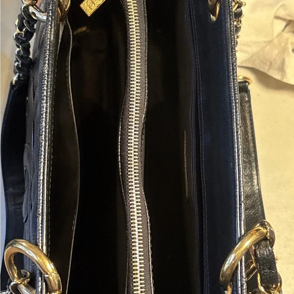 Chanel GST Grand Shopping Tote Black Caviar Leather Gold Hardware Auth Card Box - Picture 8 of 12